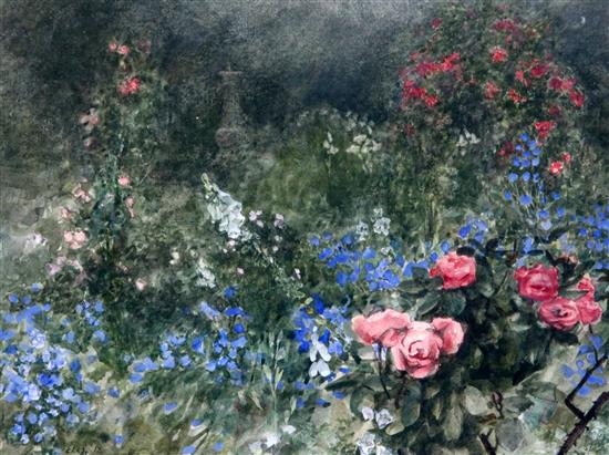 Eloise Harriet Stannard (1838-1915) The end of the garden 5.5 x 7.25in.